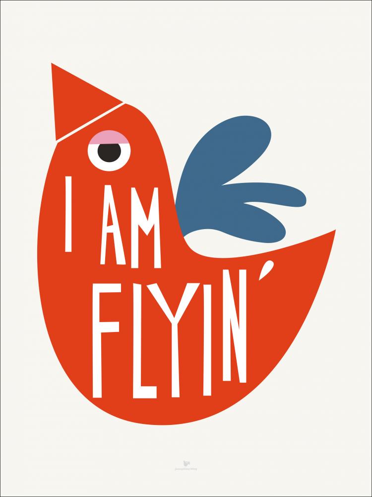 Bildverkstad I Am Flying - Red Poster