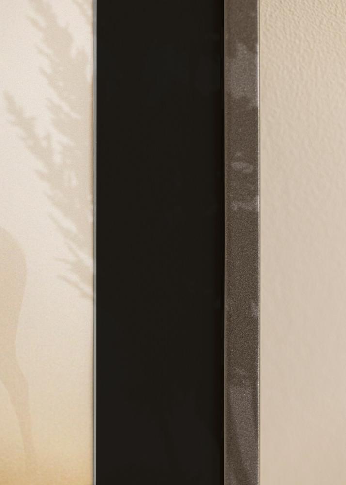 Ram med passepartou Rahmen Edsbyn Graphitgrau 11x15 cm - Passepartout Schwarz 7x9 cm