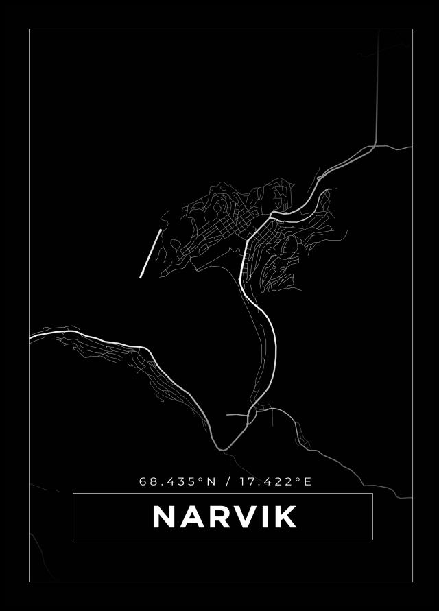 Bildverkstad Map - Narvik - Black