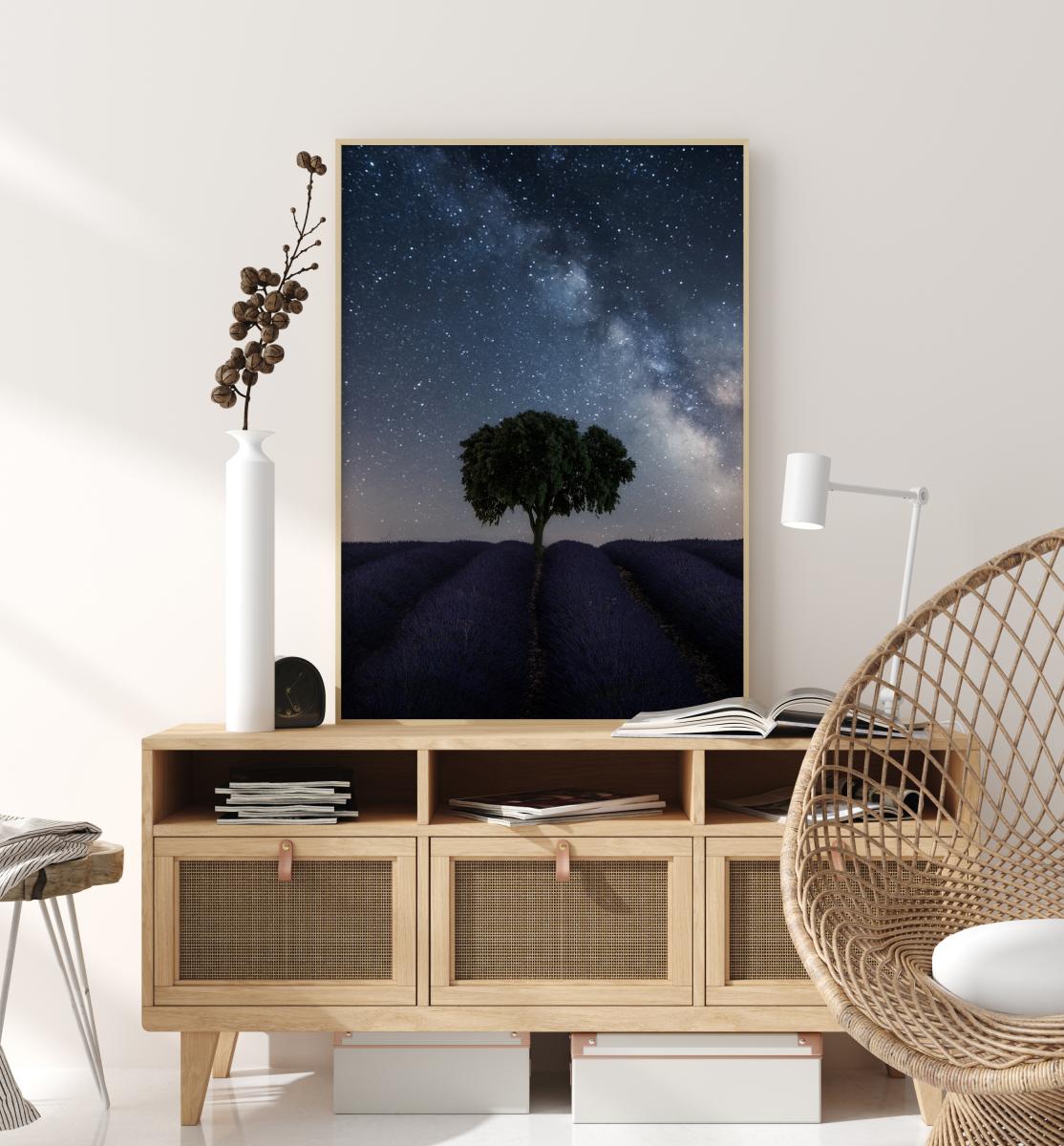 Bildverkstad Tree And Milky Way Poster