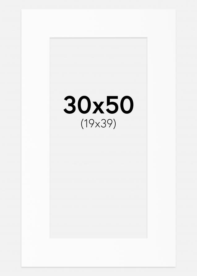 Artlink Passepartout Weiß Standard (weißer Kern) 30x50 cm (19x39)