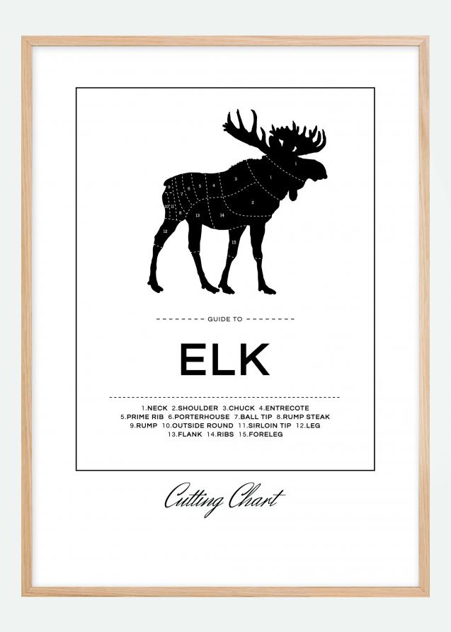 Bildverkstad Elk Cut Chart Poster