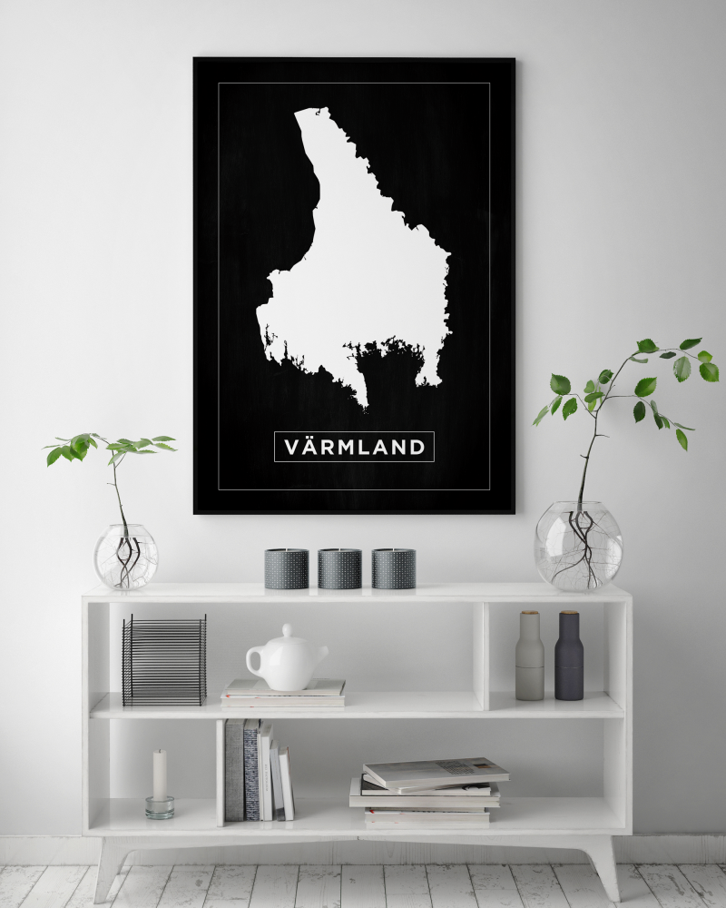 Bildverkstad Map - Vrmland - Black Poster