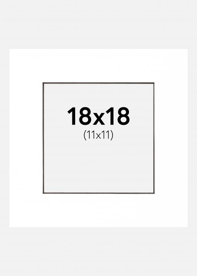 Galleri 1 Passepartout Weiß (schwarzer Kern) 18x18 cm (11x11 cm)