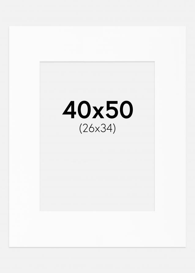 Artlink Passepartout Weiß Standard (weißer Kern) 40x50 cm (26x34)