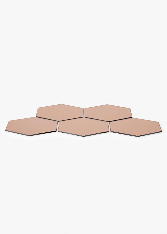 KAILA KAILA Spiegel Hexagon Rose Gold 18x21 cm - 5er-Pack