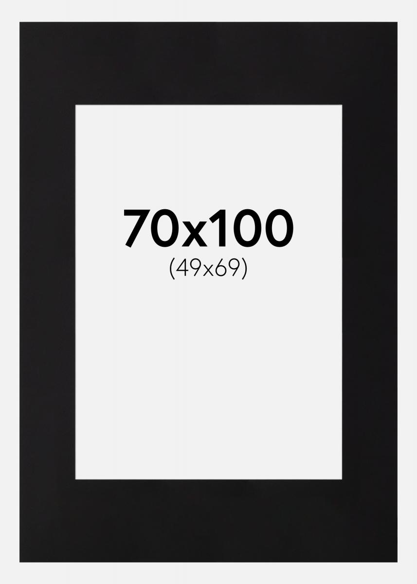 Galleri 1 Passepartout Schwarz (weißer Kern) 70x100 cm (49x69)