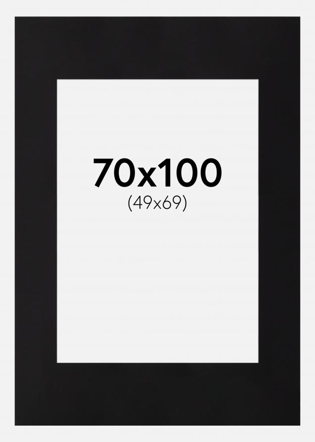 Galleri 1 Passepartout Schwarz (weißer Kern) 70x100 cm (49x69)