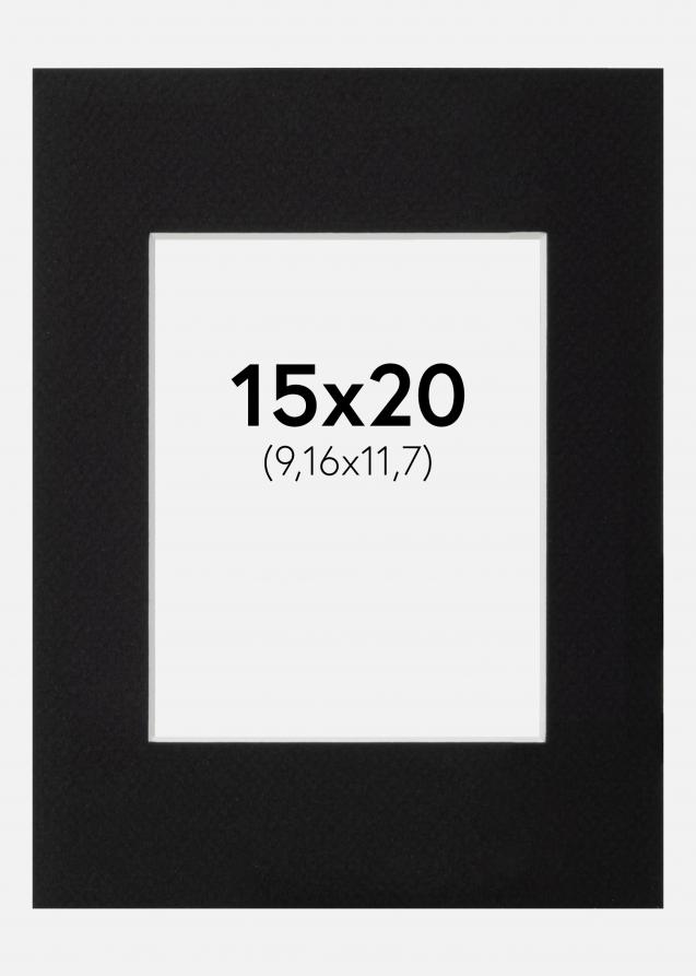 Galleri 1 Passepartout Canson Schwarz (weißer Kern) 15x20 cm (9,16x11,7)