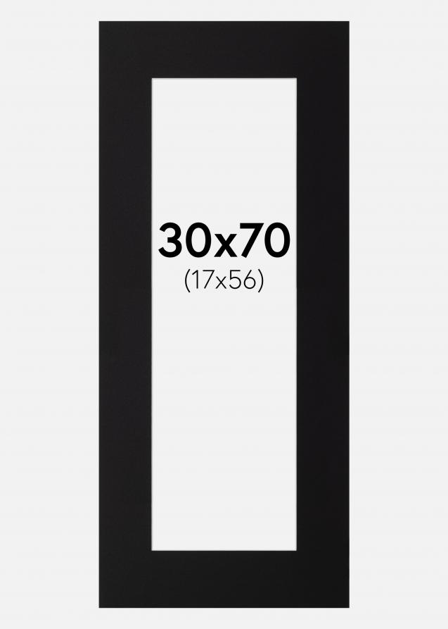 Artlink Passepartout Schwarz Standard (weißer Kern) 30x70 cm (17x56)