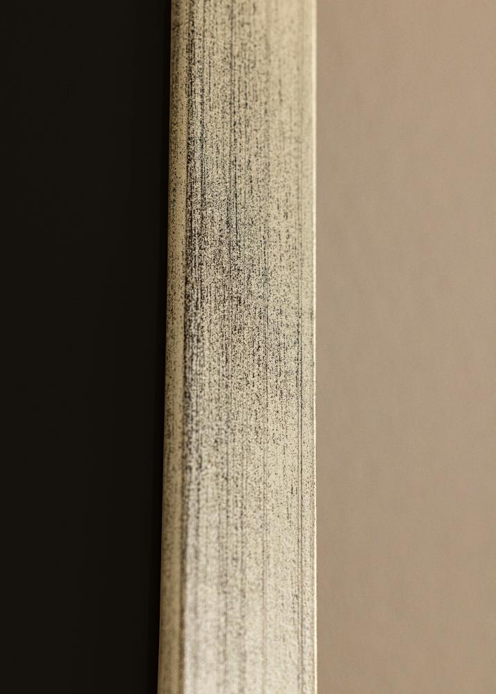 Ram med passepartou Rahmen Stilren Silber 40x50 cm - Passepartout Schwarz 12x16 inches