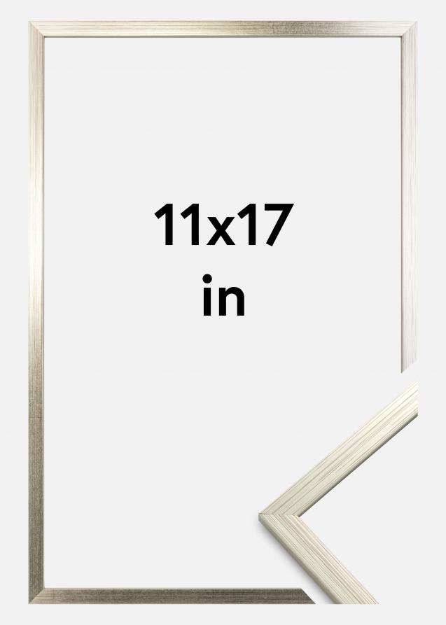 Galleri 1 Rahmen Edsbyn Silber 11x17 inches (27,94x43,18 cm)