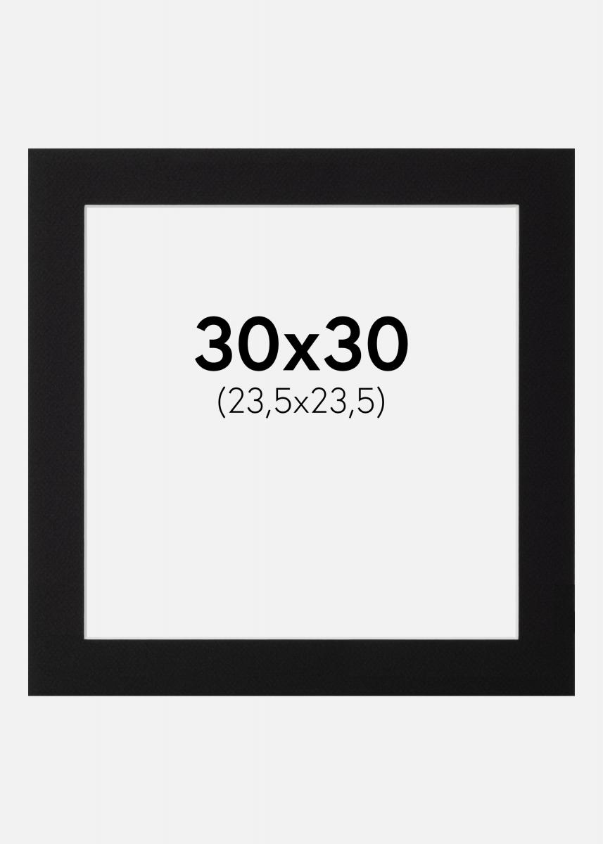 Galleri 1 Passepartout Schwarz (weißer Kern) 30x30 cm (23,5x23,5)