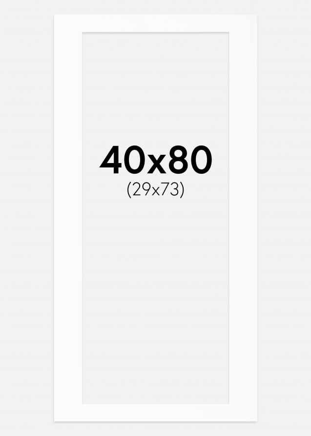 Artlink Passepartout Weiß Standard (weißer Kern) 40x80 cm (29x73)
