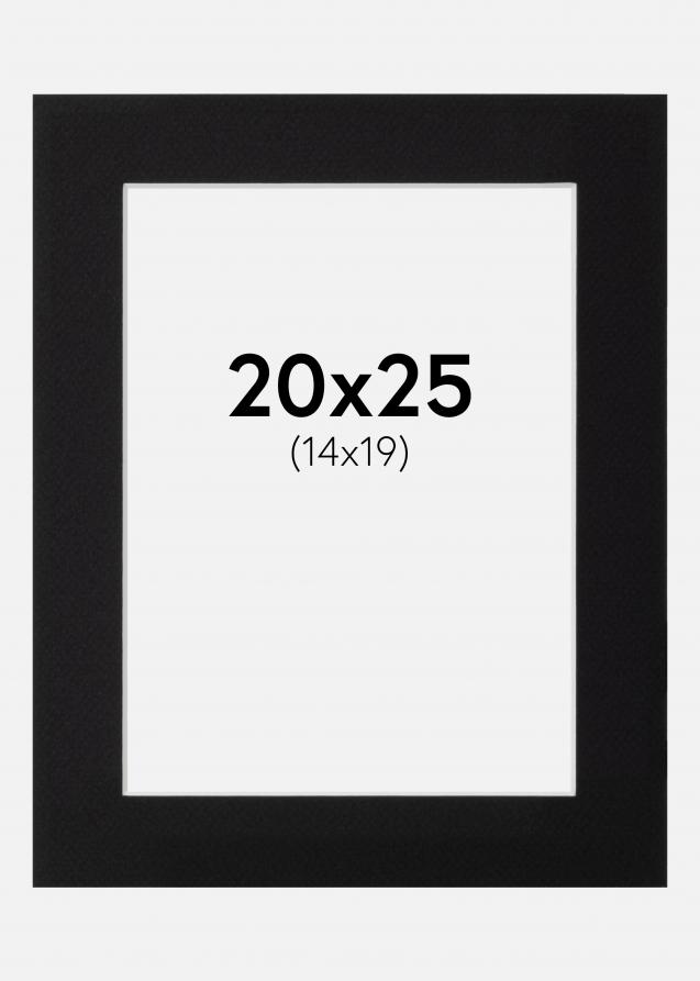 Galleri 1 Passepartout Schwarz (weißer Kern) 20x25 cm (14x19)