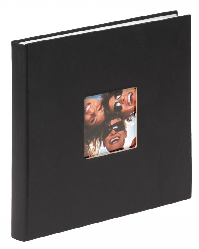 Walther Fun Album Schwarz - 26x25 cm (40 weiße Seiten / 20 Blatt)