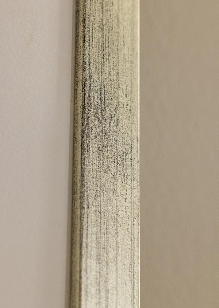 Ram med passepartou Rahmen Stilren Silber 70x100 cm - Passepartout Wei 59,4x84 cm (A1)
