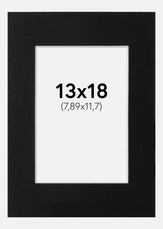 Galleri 1 Passepartout Schwarz (weißer Kern) 13x18 cm (7,89x11,7)