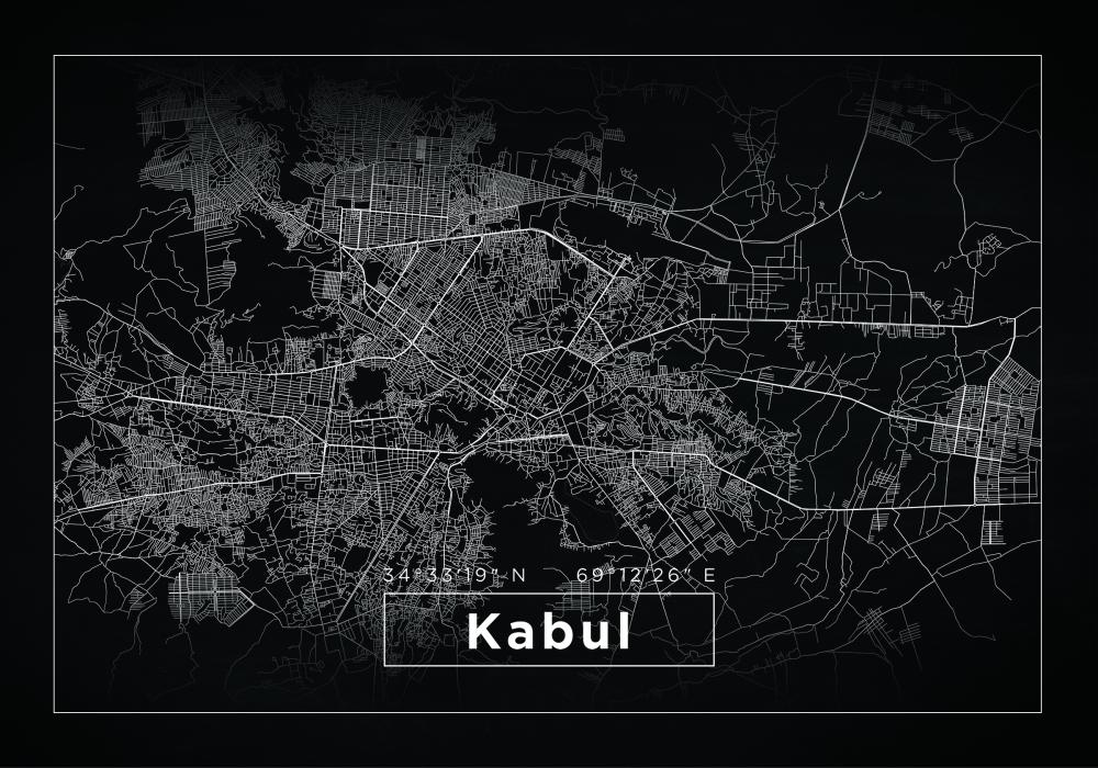 Bildverkstad Map - Kabul - Black