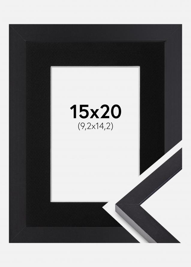 Ram med passepartou Rahmen Selection Schwarz 15x20 cm - Passepartout Schwarz 4x6 inches
