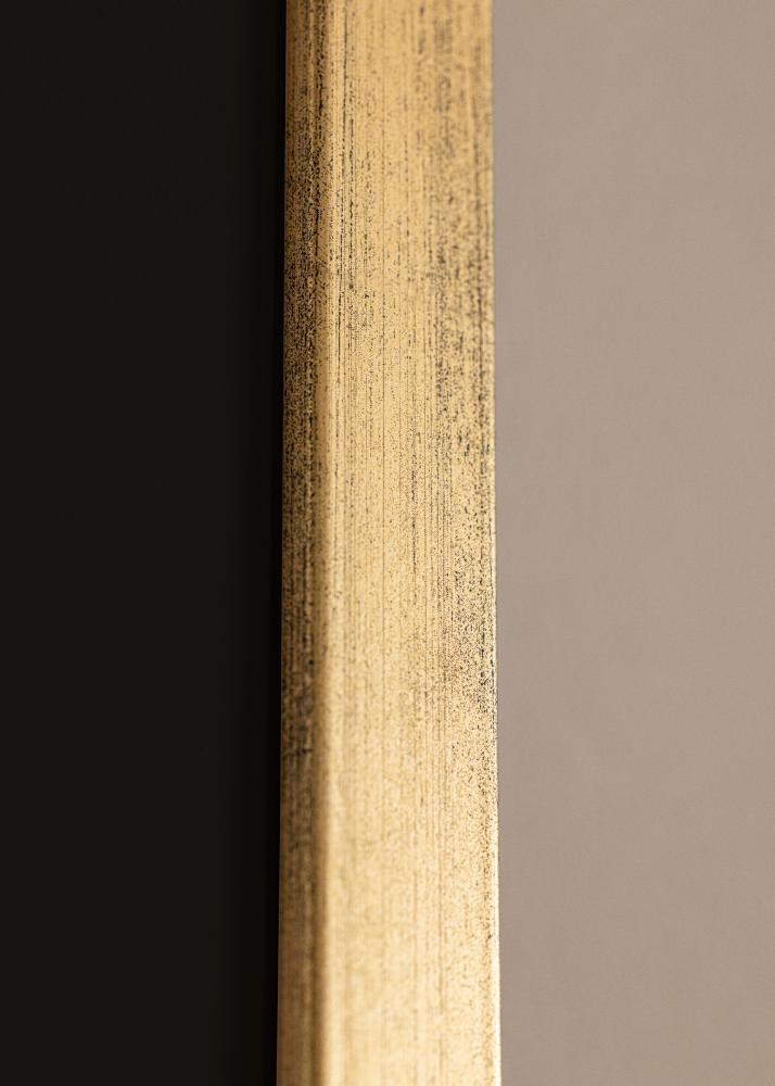 Ram med passepartou Rahmen Stilren Gold 40x50 cm - Passepartout Schwarz 27x35 cm