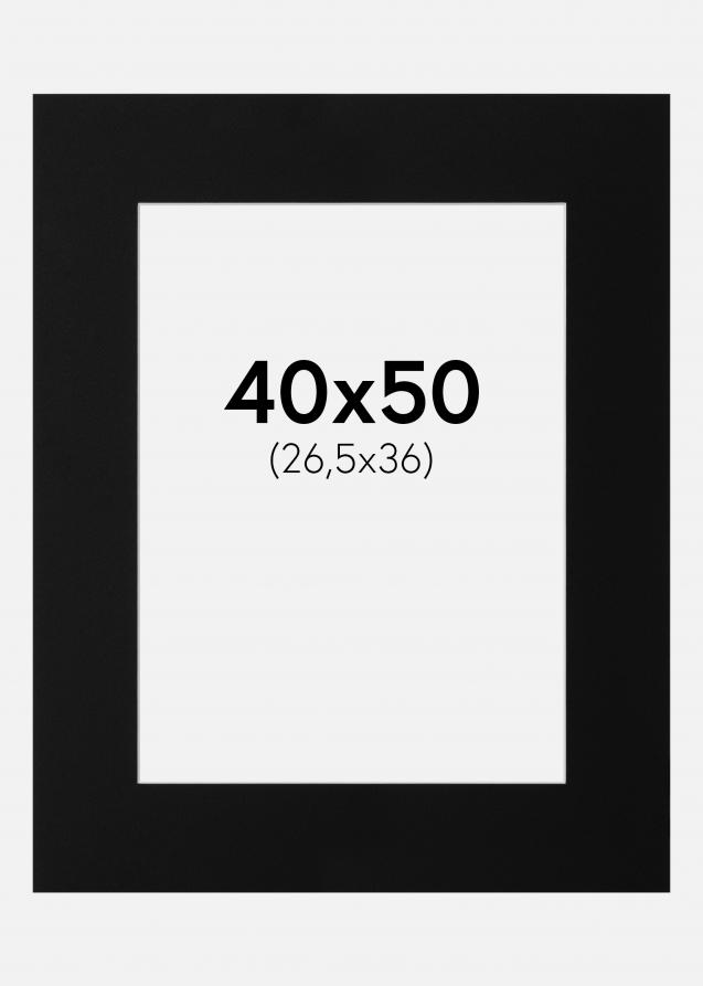 Artlink Passepartout Schwarz Standard (weißer Kern) 40x50 cm (26,5x36)