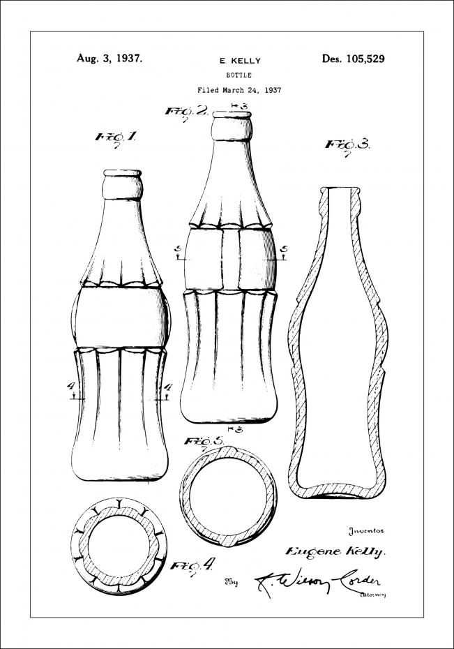 Bildverkstad Patentzeichnung - Coca-Cola-Flasche Poster