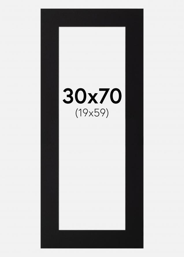 Artlink Passepartout Schwarz Standard (weißer Kern) 30x70 cm (19x59)