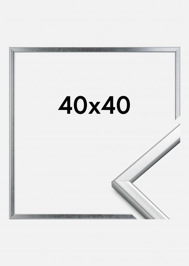 HHC Distribution Rahmen Slim Matt Antireflexglas Silber 40x40 cm