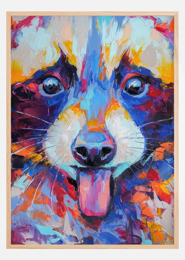 Bildverkstad Raccoon Painting II Poster