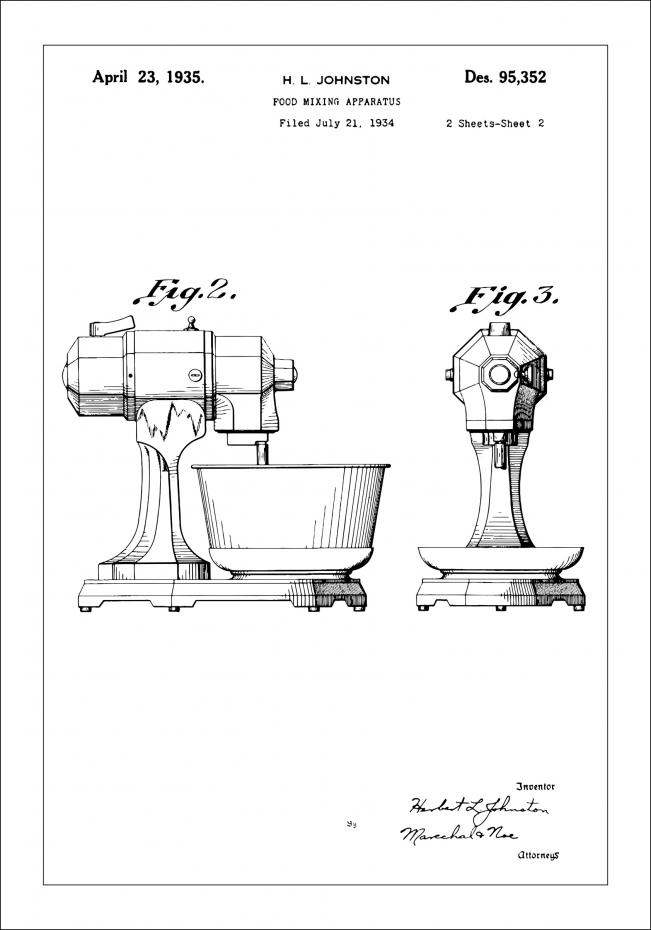 Bildverkstad Patentzeichnung - Mixer II Poster