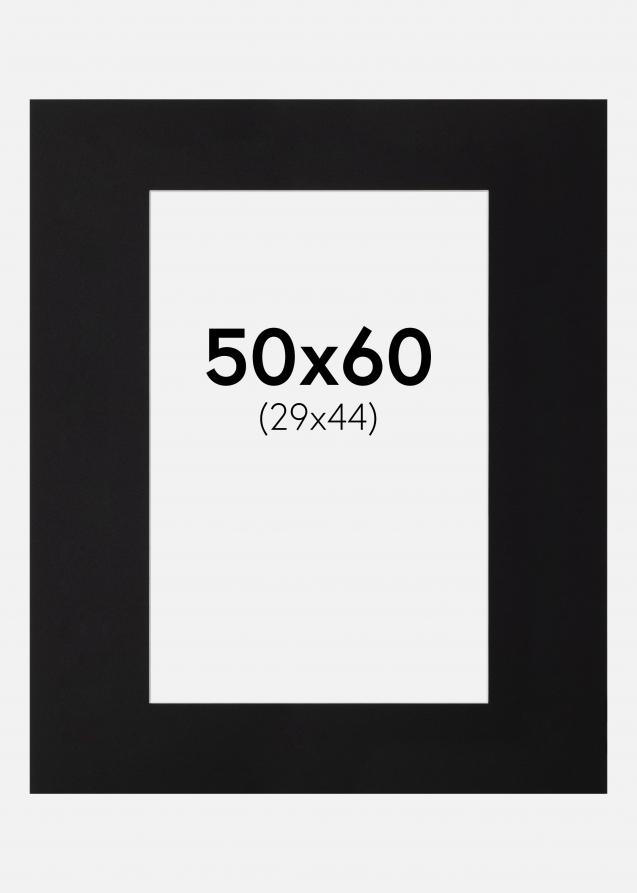 Artlink Passepartout Schwarz Standard (weißer Kern) 50x60 cm (29x44)