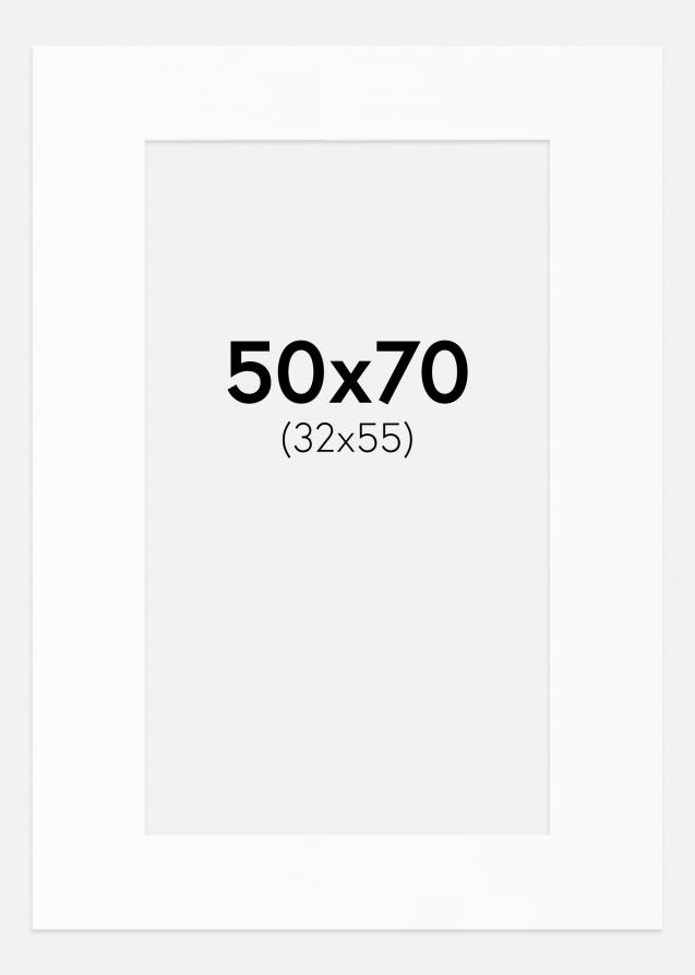 Artlink Passepartout Weiß Standard (weißer Kern) 50x70 cm (32x55)