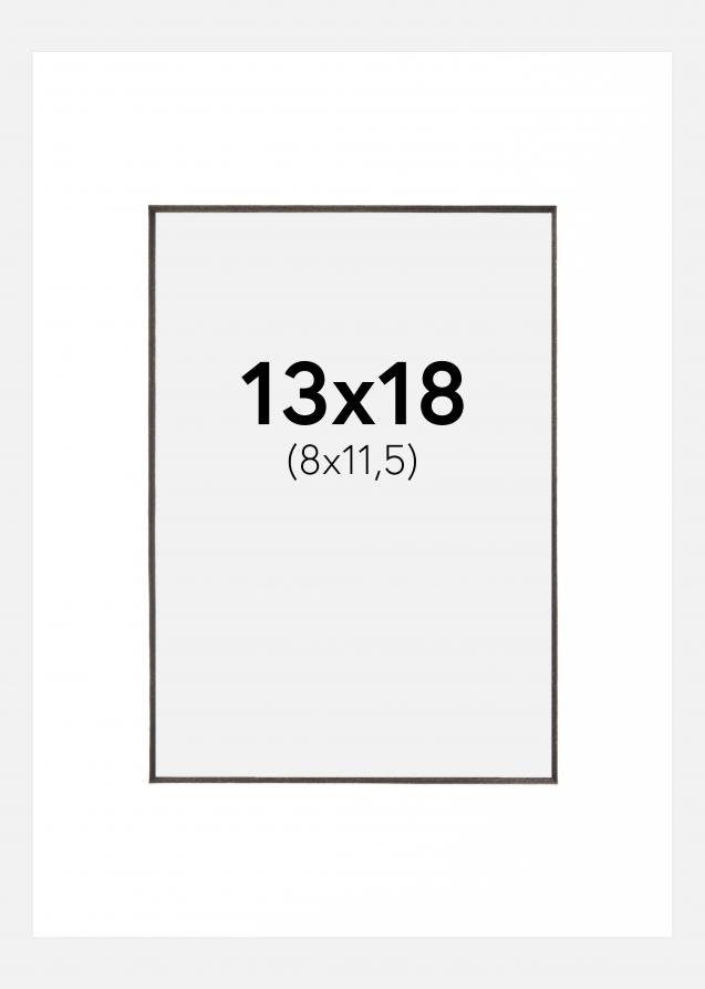 Galleri 1 Passepartout Weiß (schwarzer Kern) 13x18 cm (8x11,5 cm)
