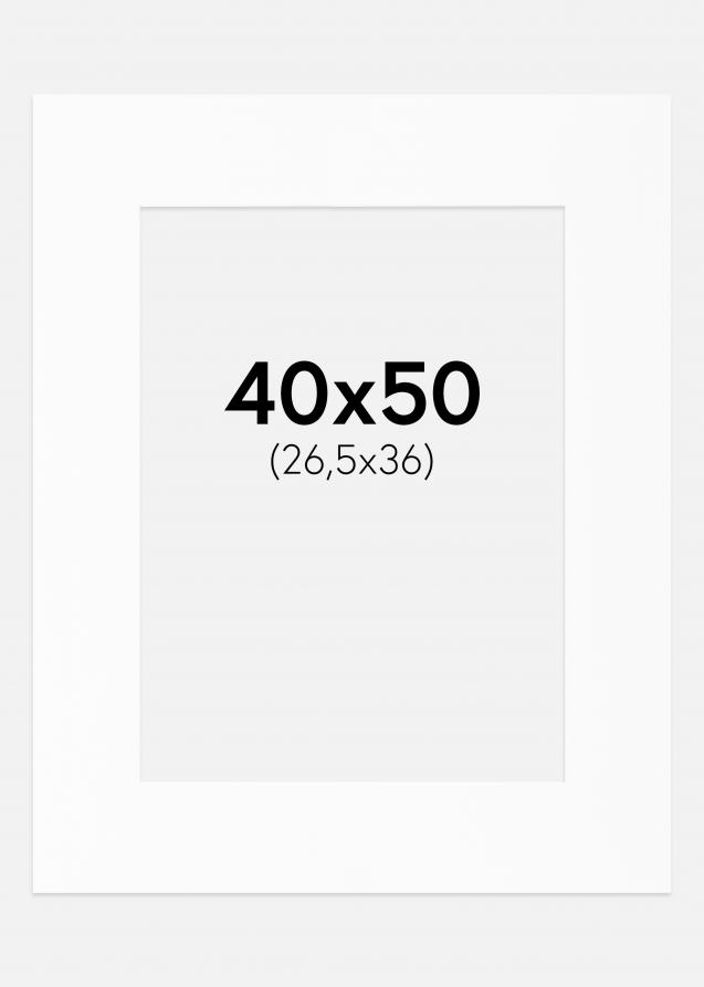 Artlink Passepartout Weiß Standard (weißer Kern) 40x50 cm (26,5x36)