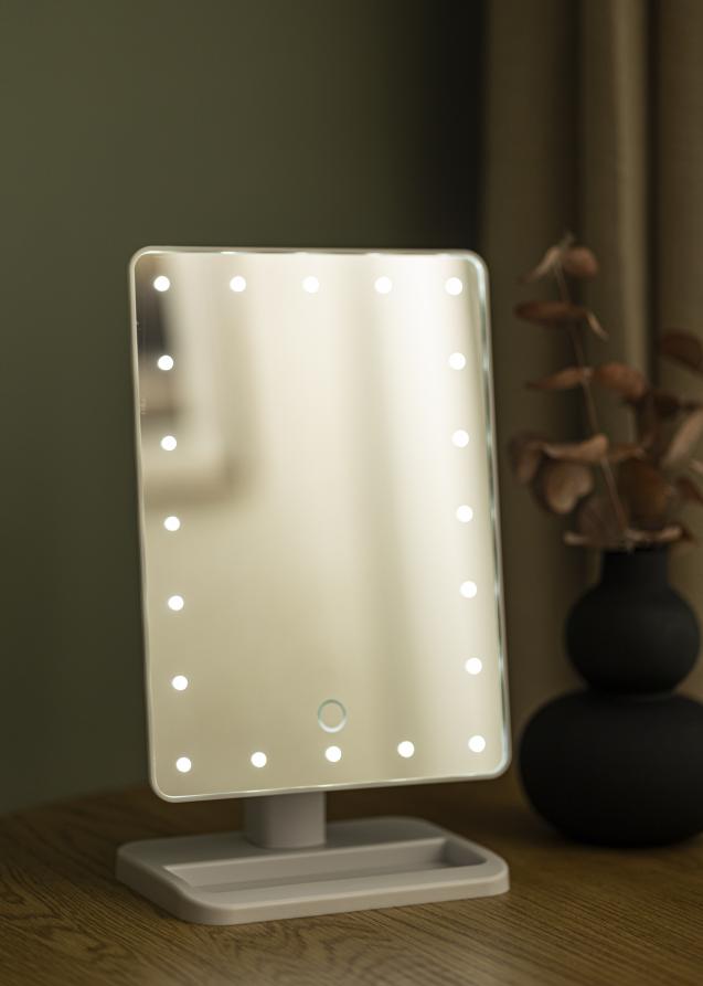 KAILA KAILA Kosmetikspiegel LED mit Bluetooth-Lautsprecher Weiß 18x30 cm