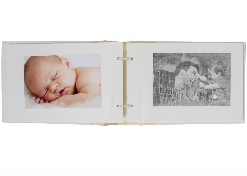 Walther Babyalbum Bambini Creme - 23,5x16 cm (40 weie Seiten / 20 Blatt)