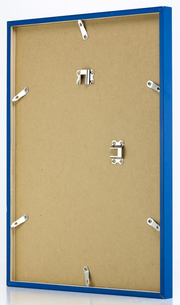 Ram med passepartou Rahmen E-Line Blau 50x70 cm - Passepartout Wei 16x24 inches
