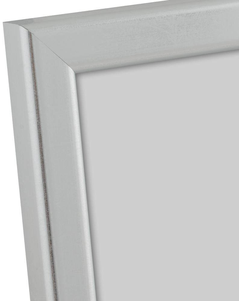HHC Distribution Rahmen Slim Matt Antireflexglas Silber 15x20 cm