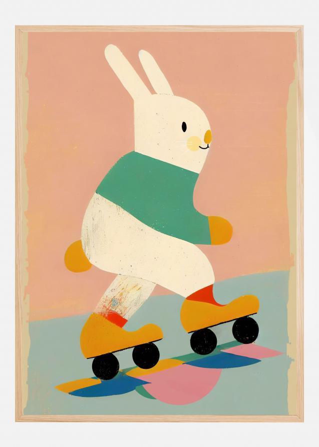 Bildverkstad Skating Bunny Poster