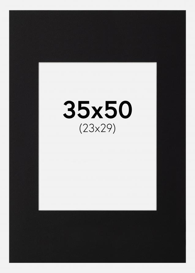Artlink Passepartout Schwarz Standard (weißer Kern) 35x50 cm (23x29)