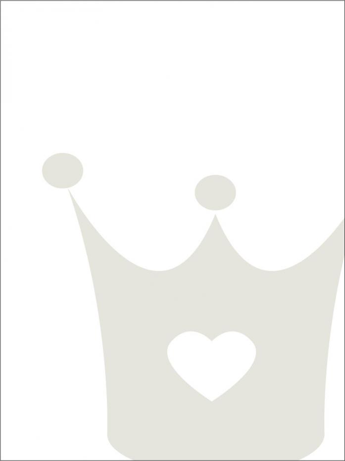 Malimi Posters Prinzessinnenkrone - Nebelgrau