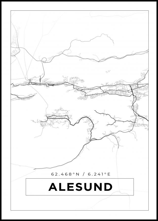 Bildverkstad Map - Alesund - White