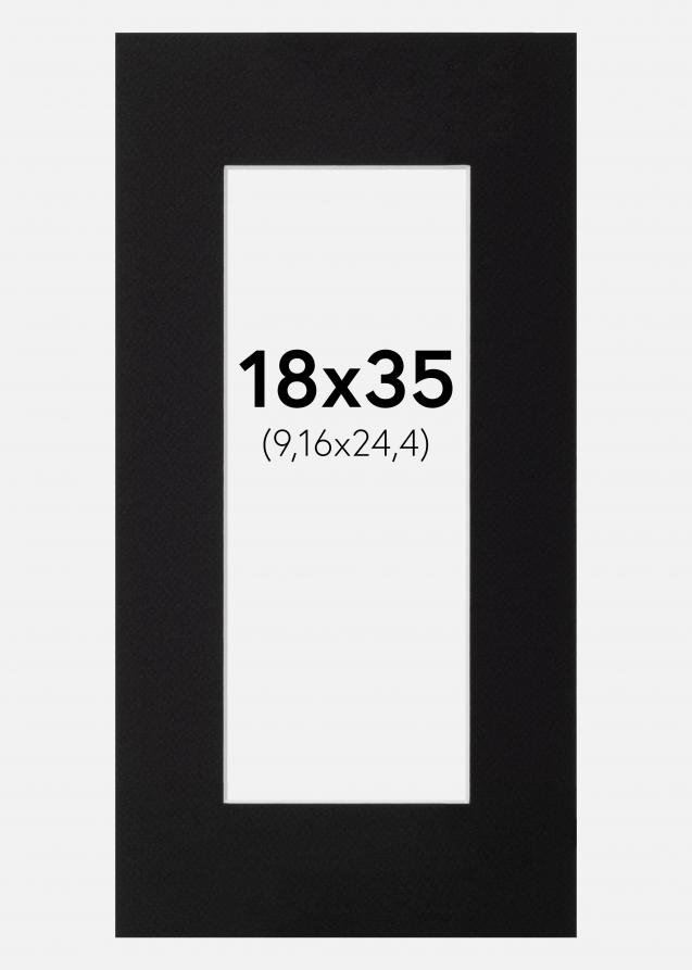 Artlink Passepartout Schwarz Standard (weißer Kern) 18x35 cm (9,16x24,4)