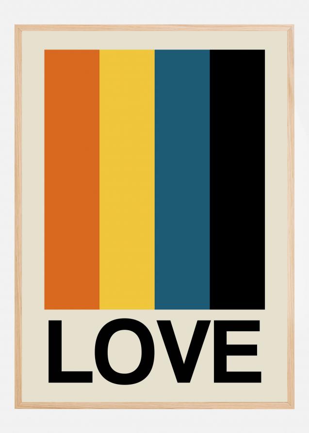 Bildverkstad Retro Stripe LOVE Sundaze Poster