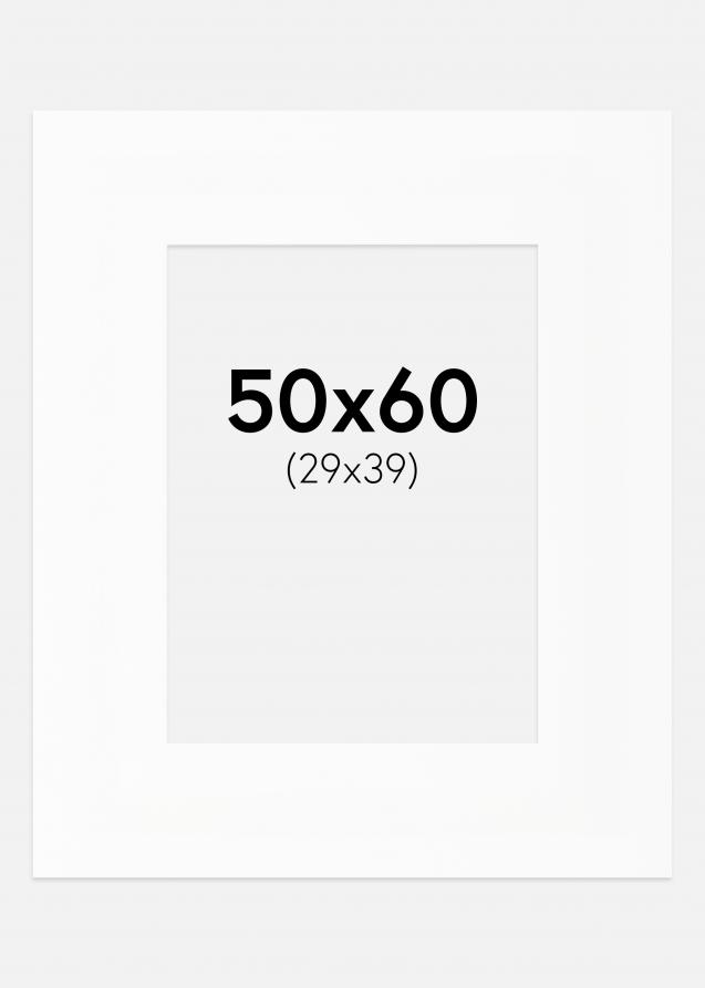 Artlink Passepartout XL Standard Weiß (weißer Kern) 50x60 cm (29x39)