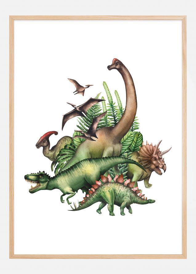 Bildverkstad Dinos in the jungle Poster