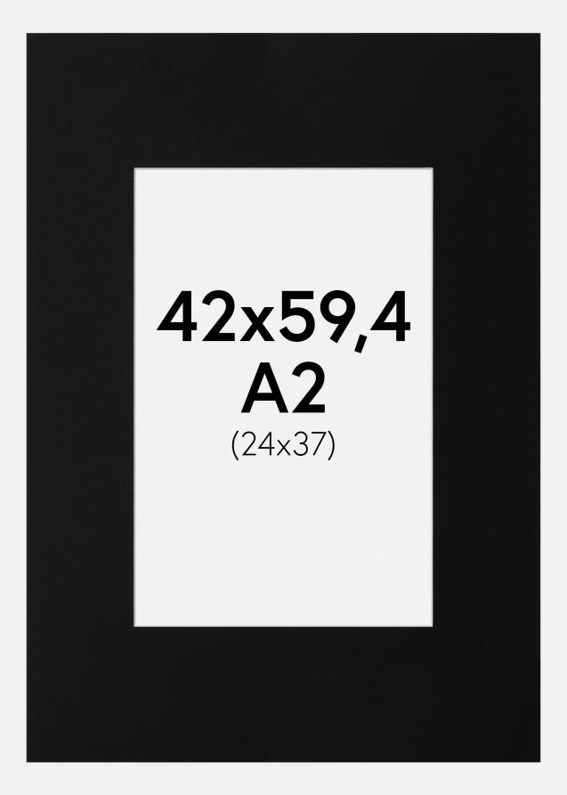 Artlink Passepartout Schwarz Standard (weißer Kern) A2 42x59,4 cm (24x37)