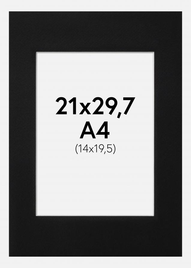 Artlink Passepartout Schwarz Standard (weißer Kern) 21x29,7 cm (14x19,5)