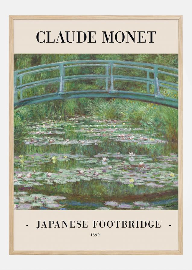 Bildverkstad Claude Monet -Japanese Footbridge 1899 Poster